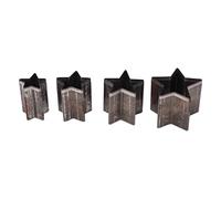Leather Punching Die Set, Leather Cutting Dies, 4 Pcs Star Shape Alloy Steel One Hole Hollow Cutter Punch Tool with Storage Box for Cutting, Punching