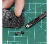 Leather Punching Gadget Having 1/4 Inch Hex Shank Drill Bit Craft Carbon Steel Hollow Hole Maker for Rubber Punch Plastic Leather Gasket Cutting Vinyl and Workshop Punch Gadget Set(3#)