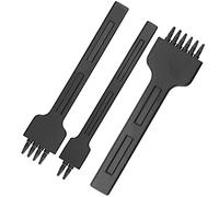 Leather Punching Tools, 4mm Spacing Prong Chisel Leather Prong Chisel 3Pcs Round Hole Punching Tools for DIY for Leather Punching