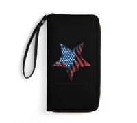 Leather Purse American Flag Vietnam Veteran Wallet Pouch Card Case Clutch Wallet Microfiber Women Card Case for Women, Kids, Mother