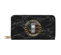 Leather Purse First Lieutenant Veteran Women's Wallets Colourful Genuine Leather Wallets RFID Blocking Handbags for Women, Unisex, Evening Party