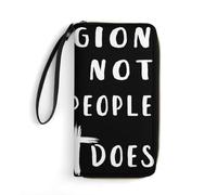 Leather Purse Religion Does Not Save People Jesus Does Wallet Pouch Card Case Women's Wallets Cute Clutch Wallet for Daughter, Friend, Girlfriend