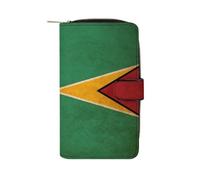 Leather Purse Retro Texture Guyana Flag Women's Wallets Card Case Leather Wallet Cute Wallet Pouch for Friend, Kids, Girls