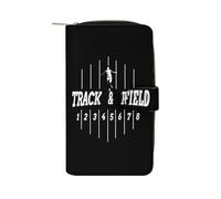 Leather Purse Track and Field Runner Design Wallet Pouch Soft Leather Wallet Card Case Women's Wallets for Women, Unisex, Mother