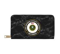 Leather Purse Us Army 2Nd Armored Cavalry Regiment Retired Women's Wallets Cute Leather Wallet Artistic Wallet Pouch for Evening Party, Teens, Women