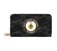 Leather Purse Us Army 5Th Cavalry Regiment Retired Leather Wallet Vintage Women's Wallets with Zipper Pocket Wallet Pouch for Evening Party, Friend, Women