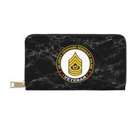 Leather Purse Us Army Command Major Women Card Case Microfiber Clutch Wallet RFID Blocking Handbags for Evening Party, Daughter, Friend