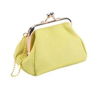 Leather Purse with Press Clasp, Bag for Lipstick | for Women Ladies Students Travellers Professional Shopping Travel Lipstick Money Cards Receipts, Yellow, Se référer à la description, Refer to