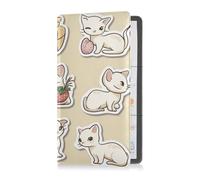 Leather Registration and Insurance Card Holder Men Women Auto Truck Comparment Accessories Case for Driver License, Cards & Essential Documents Easter Cornish Rex Cats Neutral, Easter Cornish Rex cats