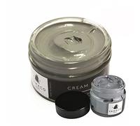 Leather Repair Kit - Tinted Nourishing & Protecting Cream Polish and Scuff and Scratch dye with polishing Cloth and Free Touch up Brush in 24 Different Colours (Light Grey)
