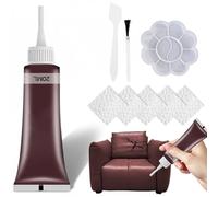 Leather Repair Kit with Repair Gel, Professional Leather Filler for Furniture, Car Seats, Shoes, Bags, Vinyl Repairing for Scratches and Cracks, 20ml, Brown