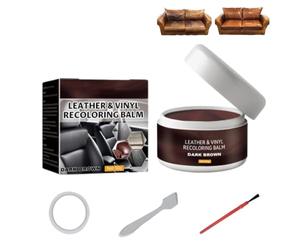 Leather Repair Paste - Fills Scratches & Scuffs, Restores Texture, Leather& Vinylre Coloring Balm, for Bags, Belts, Car Seats & Armchair (dark brown)
