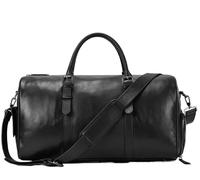 Leather Retro Duffel Bag Folding Gym Bag Leisure Shoulder Bag Carrying on Luggage Bag Large Men's Travel Bags