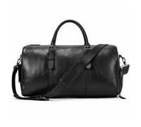 Leather Retro Duffel Bag Folding Gym Bag Leisure Shoulder Bag Carrying on Luggage Bag Large Men's Travel Bags