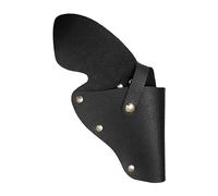 Leather Revolver Holster, Mini Concealed Belt Carry Pistol Holster for up to 5.5" Left Right Hand Pull Gun Holster (black)