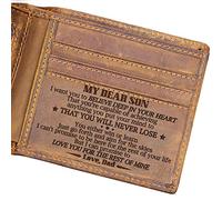 Leather RFID Bifold Wallet for Men - Unique Father & Son Gifts for Christmas, Birthday, Anniversary or Graduation