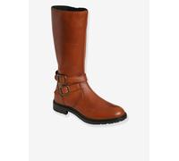 Leather Riding Boots for Girls camel