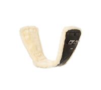 LeMieux Arika Simuwool Contoured Dressage Girth - Soft Supple Leather - Washable Detachable Simuwool - Brown - 55cm/22"