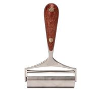 Leather Roller Stainless Steel Leather Press Roller with Rosewood Handle for DIY Leather Crafts, Edge and Corner Smoothing Tool with Ball Bearing for Flat Stitching
