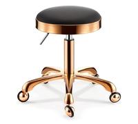 Leather Rolling Stool with Stainless Steel Solid Wheels Adjustable Heavy Duty Swivel Beauty Stool Chair for Kitchen Drafting Lab Office Massage