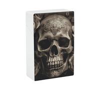 Leather Rose Skull Cigarette Case Compact Waterproof Cigarette Box - Smoking Accessories, Unisex Cigarettes Case for Travel,s, Daily Use