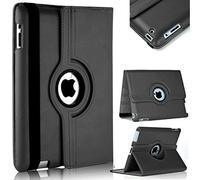Leather Rotate 360° Stand Case For Apple iPad mini 1,2,3 Generation (BLACK)