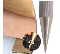 Leather Round Hole Punch Polisher Sharpener Gadget - Emery-Coated Conical Grinder for 2-15.5 Mm Punches Stainless Steel DIY Edge Finishing Gadget for Spc/hy Leatherworking (1 pc Silver)