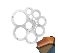 Leather Rounding Guide Stainless Steel Leathercraft Circle Guide | Corner Cutter Circle Drawing Template for Craft Projects Drafting Drawing DIY Sewing Woodworking Leathercraft