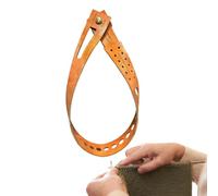 Leather Ruler Band - Compact Adjustable Wrist Tape, Soft Leather Measurement Strip, Reliable Sewing Scale | Efficient Yarn Gauge For Knitting Embroidery Weaving Stitching Handcraft Creative Project