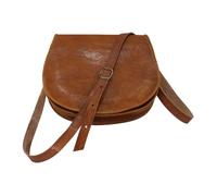 Leather Saddle Bag for Women, Handmade Moroccan Crossbody Purse, Genuine Cowhide, Adjustable Strap, Vintage Style (Rich Tan)