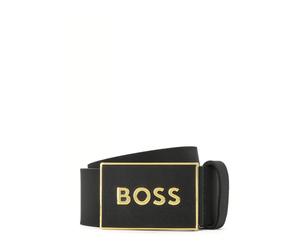 Leather Saffiano Belt - male - Boss - Belts - Black - 85 CM - Accessories 85 CM