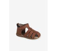 Leather Sandals for Baby Boys, Designed for First Steps brown