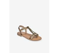 Leather Sandals for Children, Bada by LES TROPEZIENNES® PAR M. BELARBI bronze