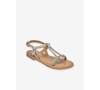 Leather Sandals for Children, Bappy by LES TROPEZIENNES® PAR M. BELARBI beige