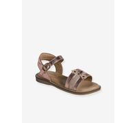 Leather Sandals for Children, Designed for Autonomy ochre