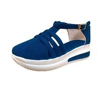 Leather Sandals for Women, Comfortable Chunky Arch Support Slides Wide Fit Wedge Sandal Walking Shoes Ladies Slip On Open Toe Slides Fashion Platform Fish Mouth Slippers Summer Comfy Mules