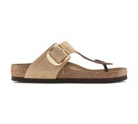 Leather sandals woman Birkenstock Gizeh Big Buckle Birko-Flor Patent Beige 37 Narrow