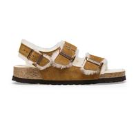 Leather sandals woman Birkenstock Milano Shearling Marron 38