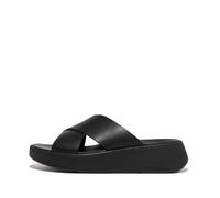 Leather sandals woman FitFlop F-Mode Flatform Black 38