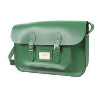 Leather Satchel co 15" Sherwood Green Real Classic Retro Fashion laptop/school bag