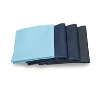 Leather Scraps - Pieces of Leather in Blue ideal for Craft Works, Extra Large, Quality Genuine Leather, Repair Bags, Textiles, Covering, Decoration, 2.2lb (1kg), Various Shades, Format A6 - Blue