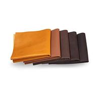 Leather Scraps - Pieces of Leather in Brown ideal for Craft Works, Extra Large, Quality Genuine Leather, Repair Bags, Textiles, Covering, Decoration, 2.2lb (1kg), Various Shades, Format A5 - Brown