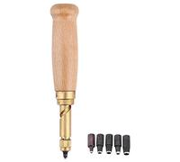 Leather Screw Punch with 6 1.5-4mm Tips Adjustable Japanese Screw Hole Craft Punch for DIY Craft Sewing Leather Punching Paper Bookbinding Tool