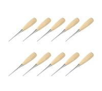 Leather Sewing Punching Tool Set Rustproof Steel Awl and Smooth Wooden Handle for Craft Enthusiasts Leather Craft Awl