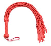 Leather Sex Spanking Whip BDSM Bondage Gay Fetish Adult Bedroom Play Tassel Tails Lash Adult Flogger Flirt Erotic Toys for Couples Women Red One Size