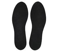 Leather Shoe Insoles Self-Adhesive Comfort Thin Leather Shoe Inserts (Black, Size 8 UK / 42 EU)