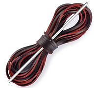 Leather Shoelace Boot Lace Boat Shoe Lacing Kit - 72 Inches Long 3.2mm (1/8") Wide - 1 Needle and 2 Strips, Black/Red, 72"