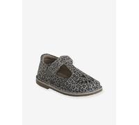 Leather Shoes for Girls, Designed for Autonomy printed beige