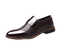 Leather Shoes for Men,Leather Business Formal Dress Shoes,Mens Formal Dress Business Shoe,Classic,Soft,Fashion,Slip-Resistance,Classy,for Smart Party Wedding Office Brown
