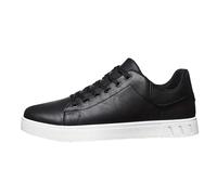 Leather Shoes for Men UK Lace Up Low Work Boat Shoes Chunky Sole Flat Dress Formal Shoe Breathable Comfortable Walking Trainers Lightweight Flat Loafers for Walk Sport Running Driving Black